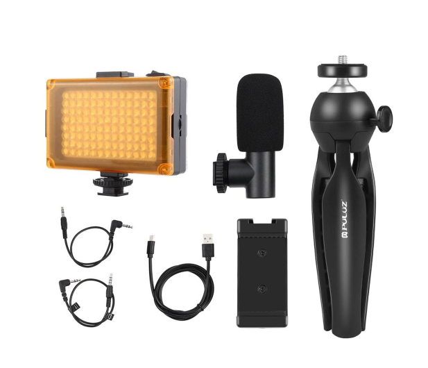 Puluz PKT3132B z lampą LED i mikrofonem - 1508904 - zdjęcie 2